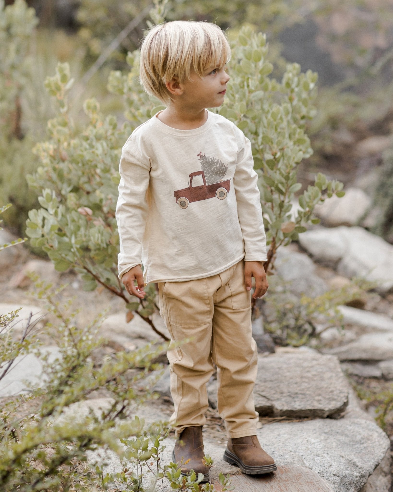 Rylee + Cru Raw Edge Long Sleeve Tee || Truck Rylee + Cru