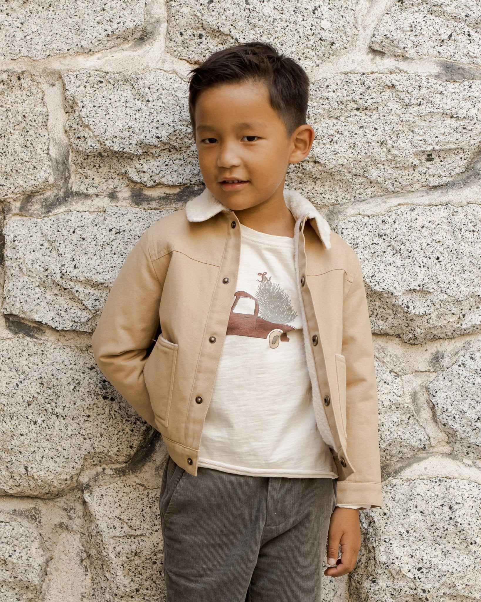 Rylee + Cru Raw Edge Long Sleeve Tee || Truck Rylee + Cru