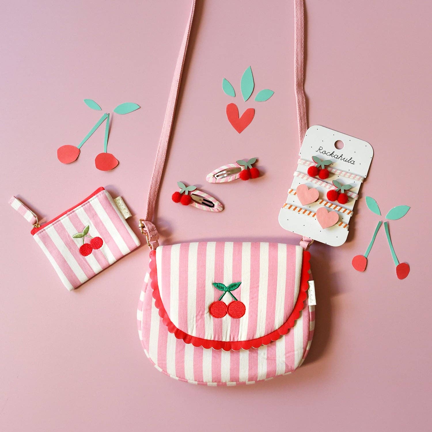Rockahula - Cherry Kiss Stripy Clips Rockahula Kids