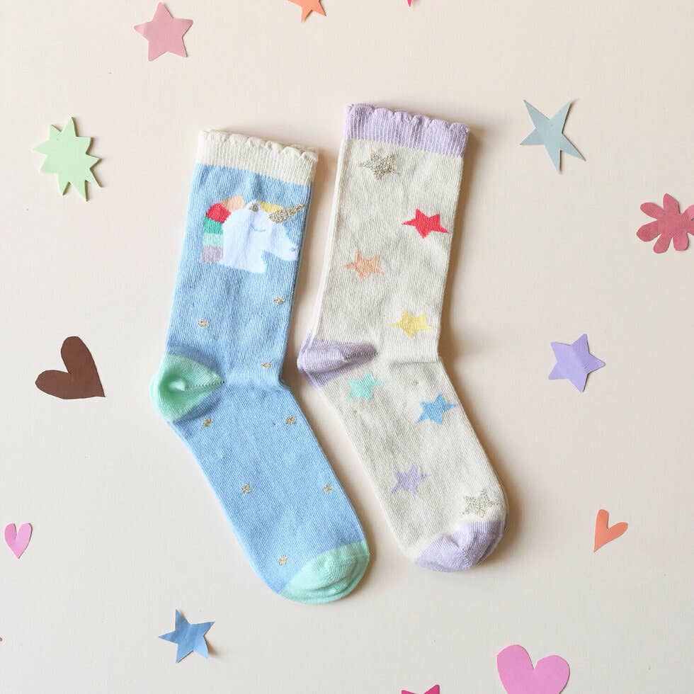 Rockahula Kids - Rainbow Unicorn 2 Pack Socks Rockahula Kids