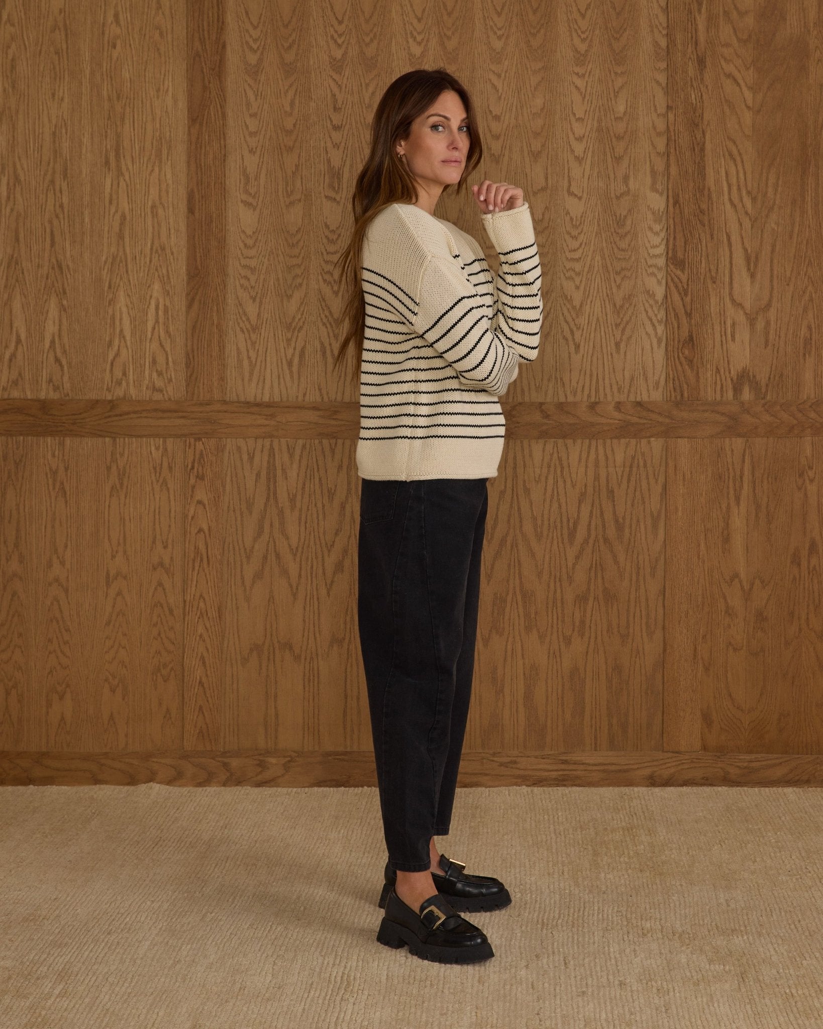 Rylee + Cru Jacques Sweater | Black Stripe Rylee + Cru