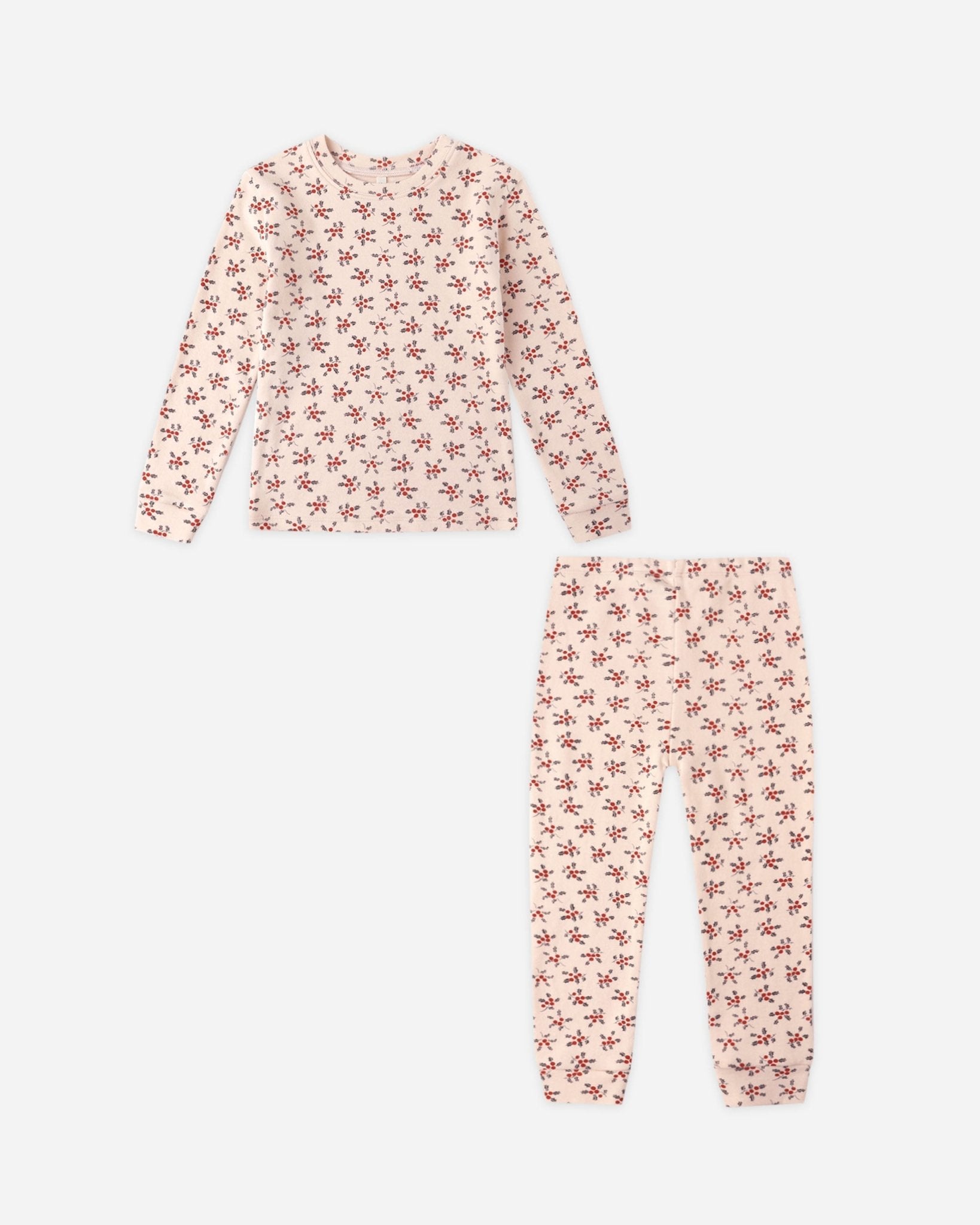 Rylee + Cru Organic Long Sleeve Pajama Set || Holly Berry Rylee + Cru