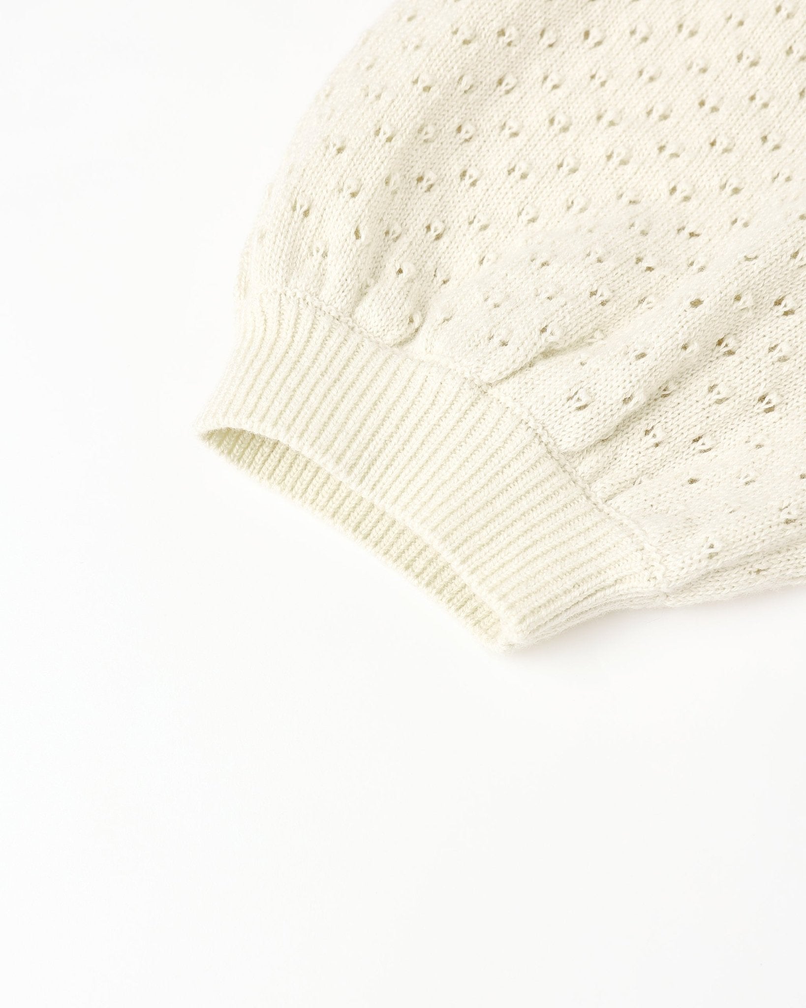 Rylee + Cru Pointelle Collared Top β Natural | Girls Knit Cotton Top Rylee + Cru