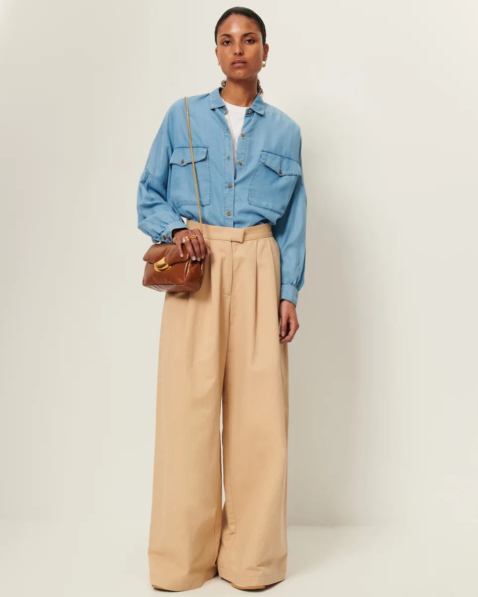 Sessùn Botania Lyocell Chambray Shirt – Light Blue Sessùn