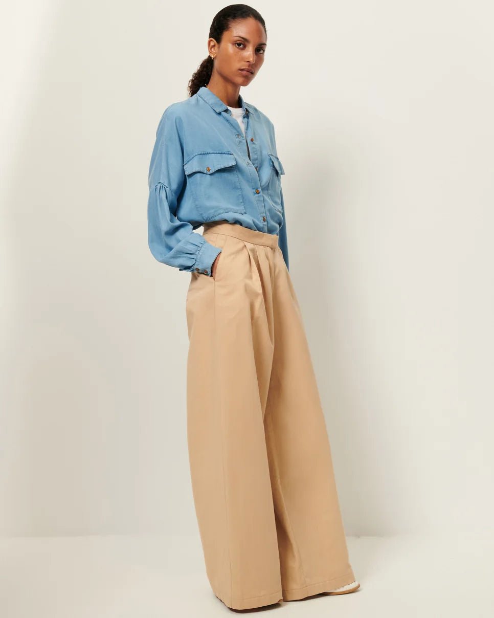 Sessùn Botania Lyocell Chambray Shirt – Light Blue Sessùn