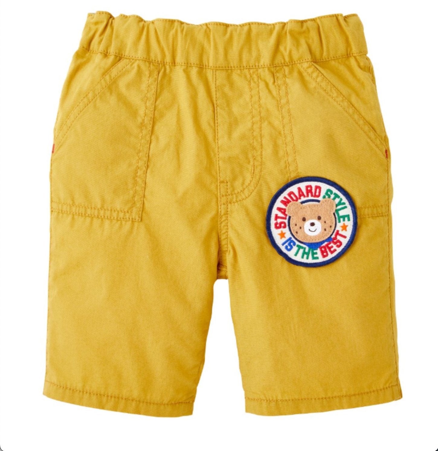 黄色熊头Shorts Mikihouse