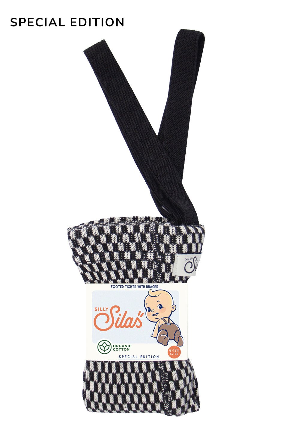 Silly Silas Footed Special Black x White Checked Silly Silas