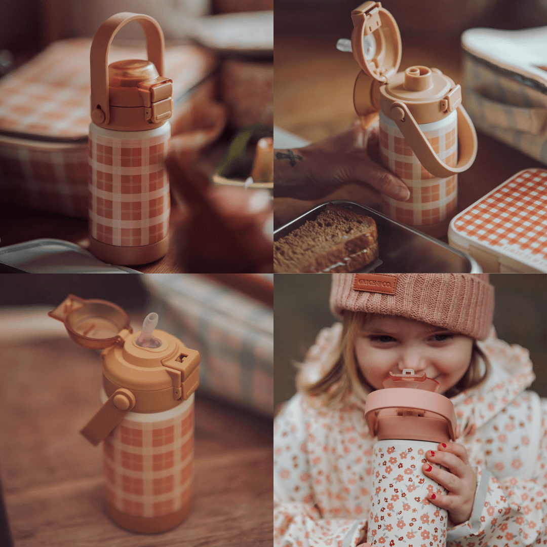 Sip + Chug 2 in 1 Thermo Water Bottle 12 oz. | Sunset Meadow GRECH & CO.