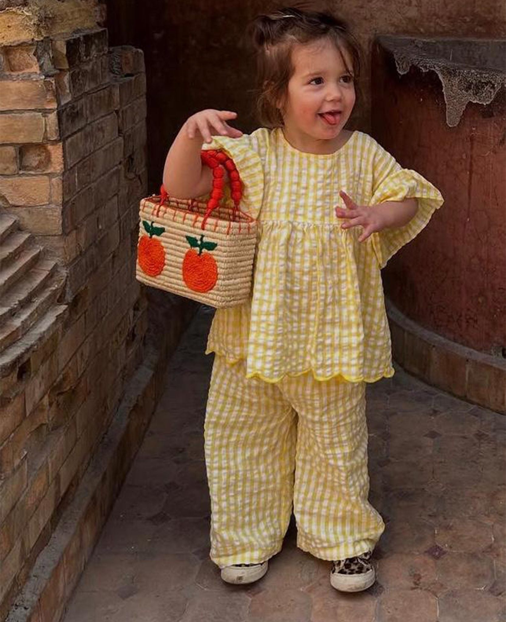 SISSEL EDELBO Charlene MINI Top - Yellow Checks Sissel - edelbo