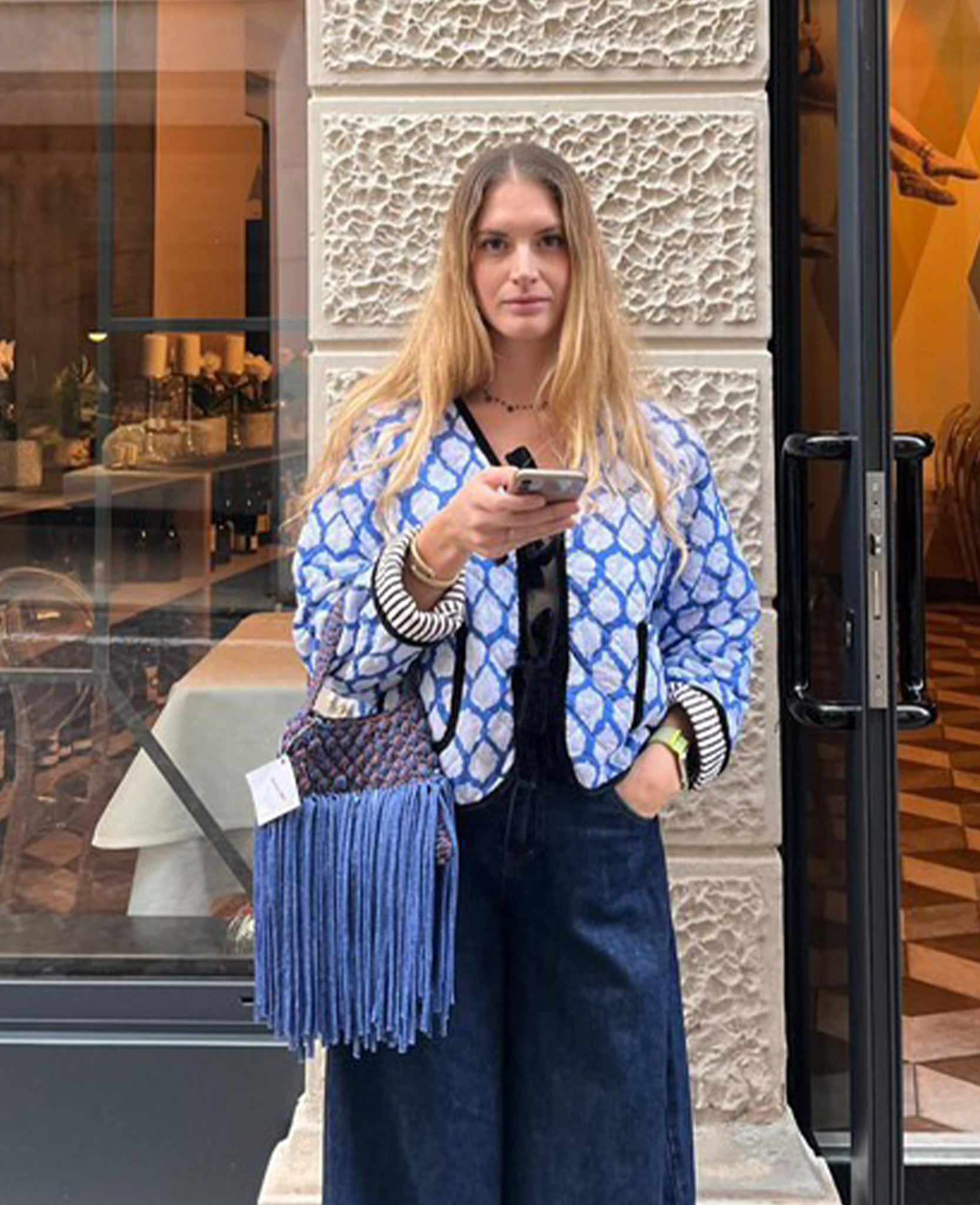 Sissel - edelbo Suvanna Jacket - Blue Leaves Sissel - edelbo