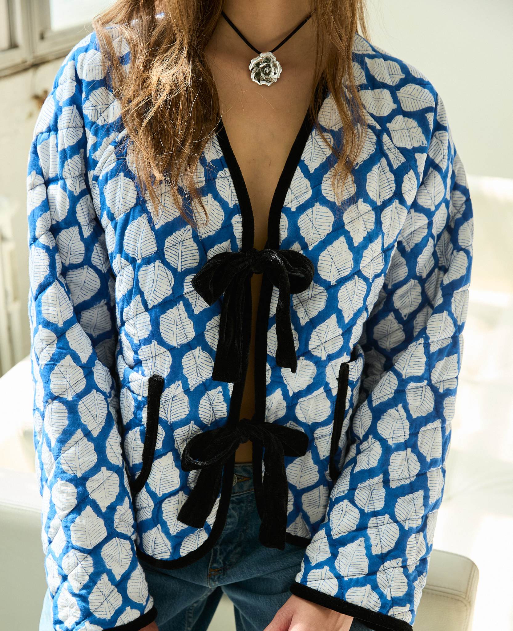 Sissel - edelbo Suvanna Jacket - Blue Leaves Sissel - edelbo