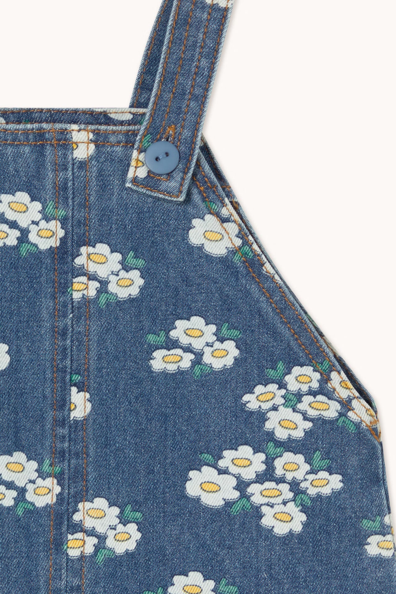 Tinycottons Blossoms Denim Short Dungaree