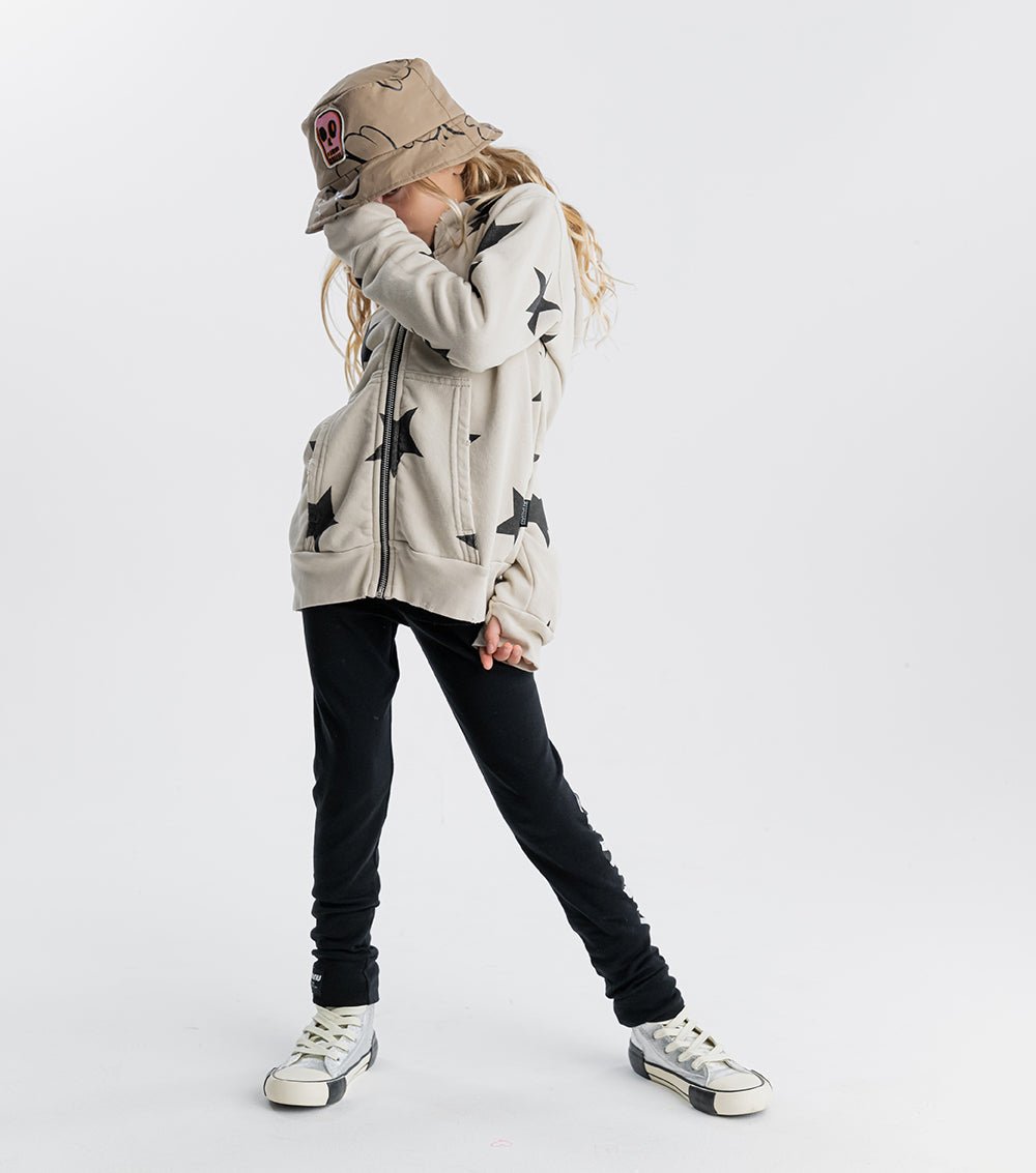 STAR ZIP HOODIE - SMOKEY NATURAL NUNUNU
