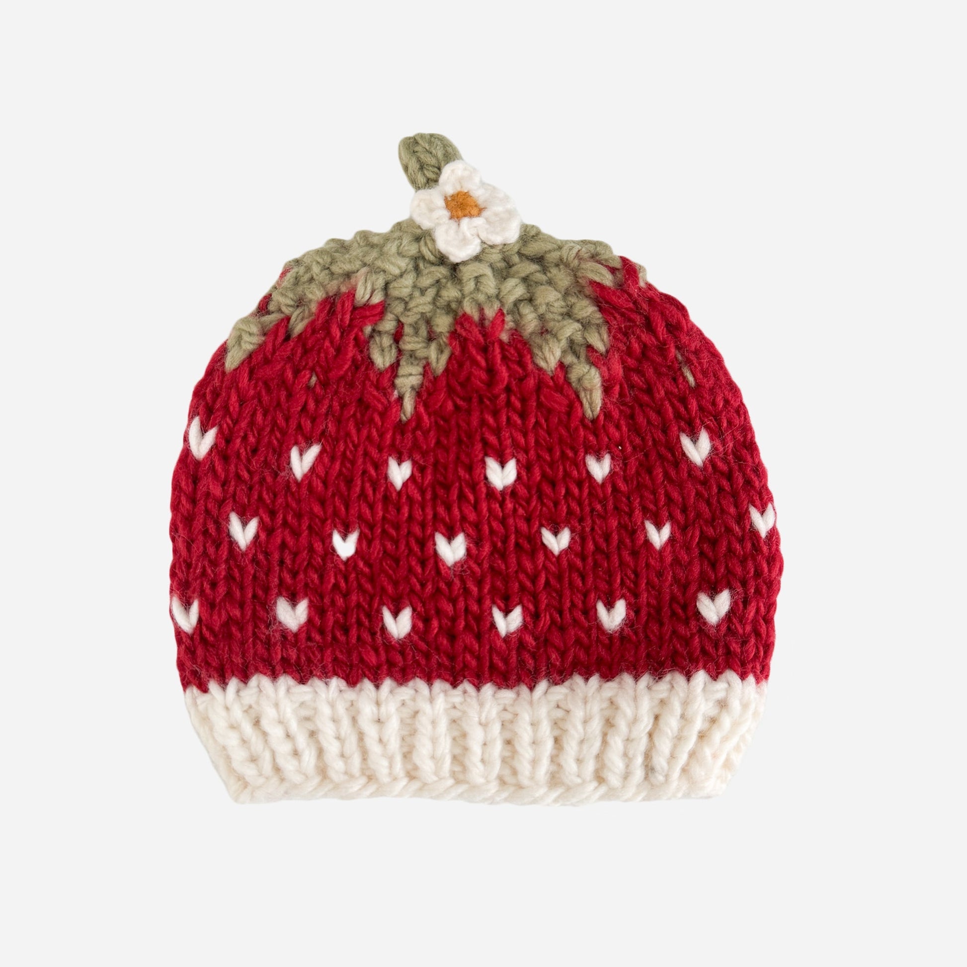The Blueberry Hill Strawberry Hat in Red and Cream