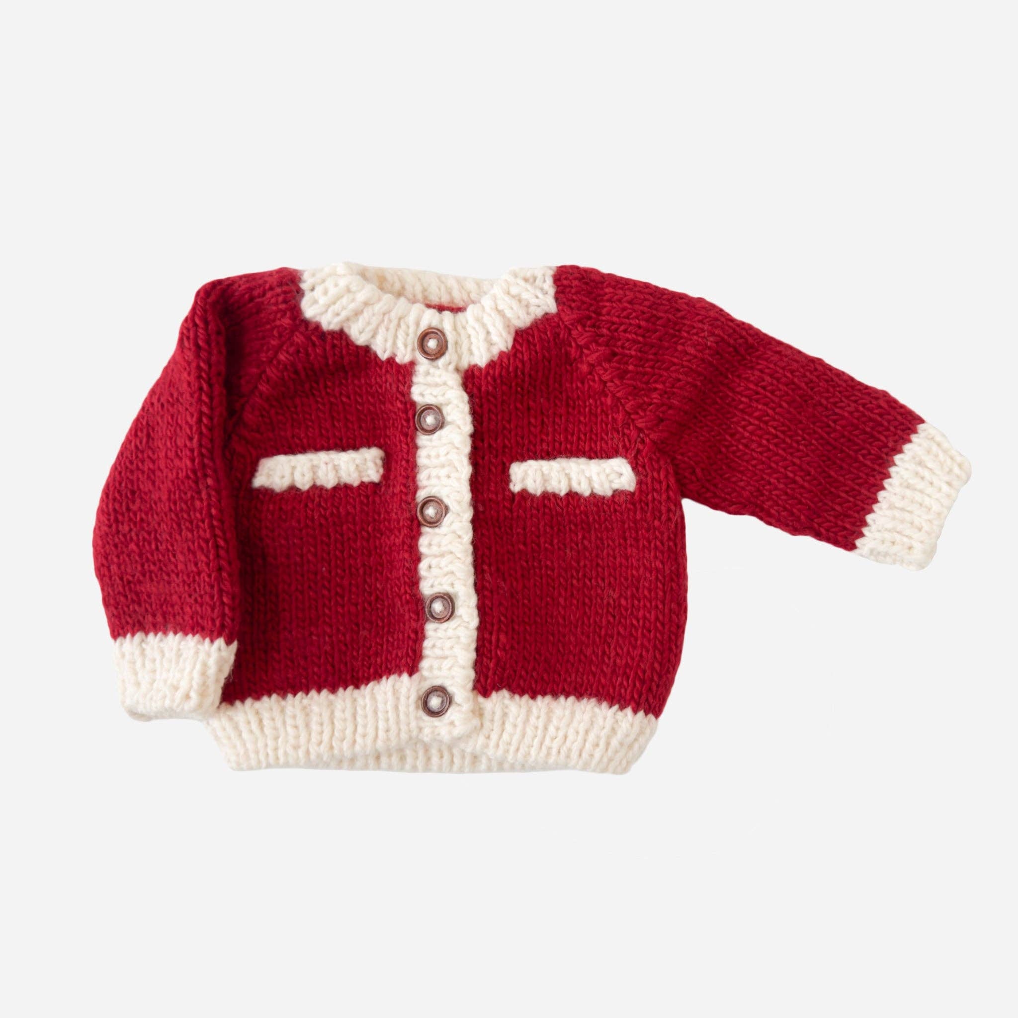 The Blueberry Hill - Coco Cardigan Baby Kid Sweater Santa Christmas Holiday Love: Red / S 12 - 24m The Blueberry Hill
