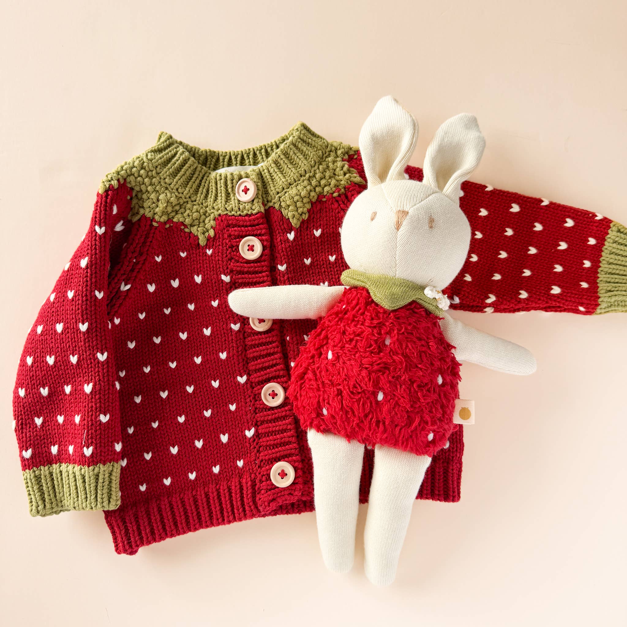 The Blueberry Hill Cotton Strawberry Cardigan – Baby & Toddler Knit Sweater The Blueberry Hill