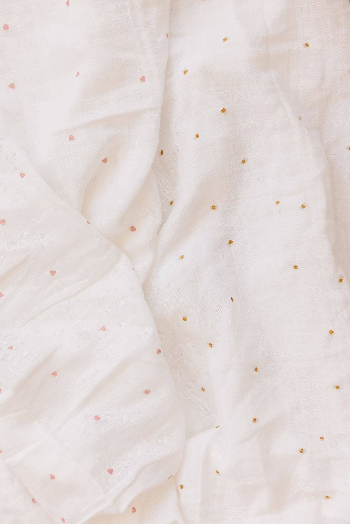 The Blueberry Hill Strawberry Organic Muslin Baby Swaddle Blanket The Blueberry Hill