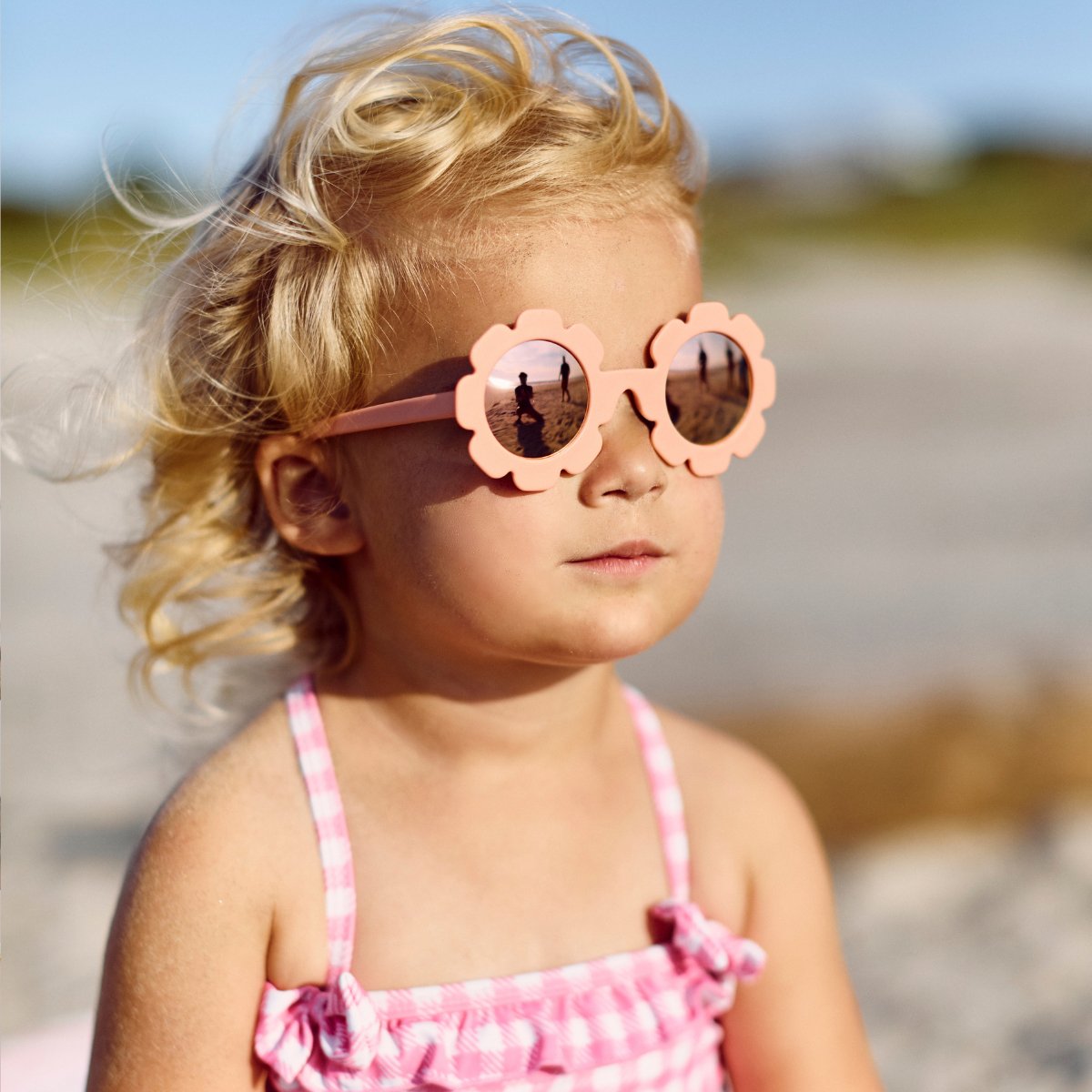 Babiators Polarized Flower: Rose Gold Mirrored Lens, Peachy Keen Babiators
