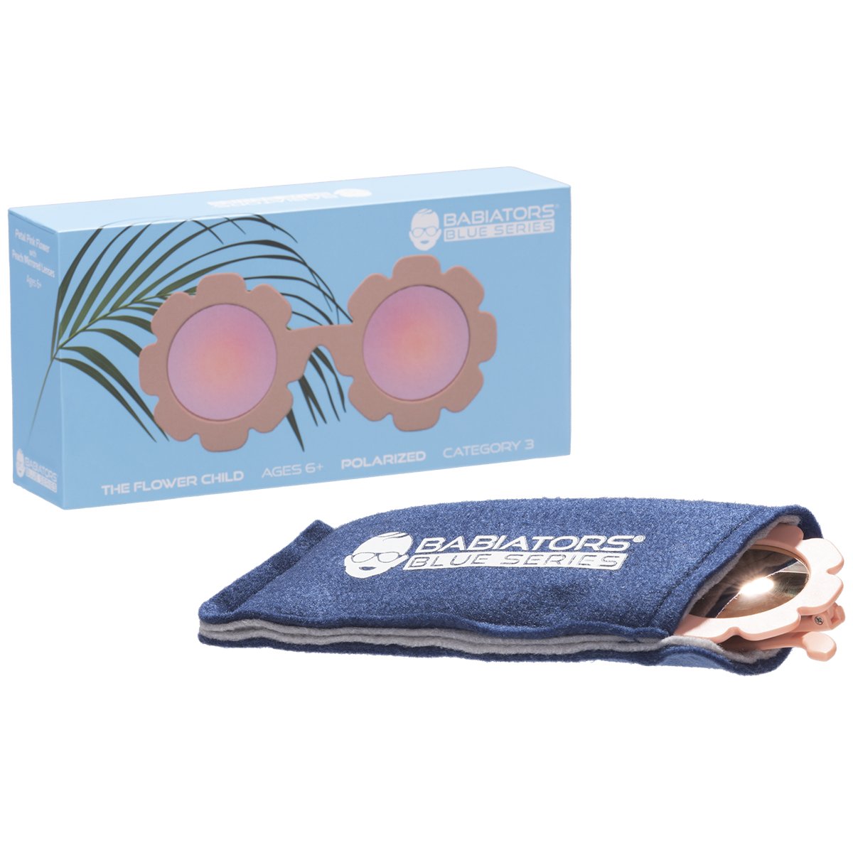 Babiators Polarized Flower: Rose Gold Mirrored Lens, Peachy Keen Babiators