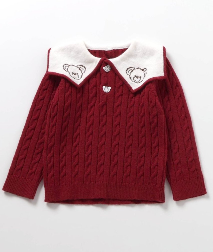 tiny bear sailor knit_machine washable other brands