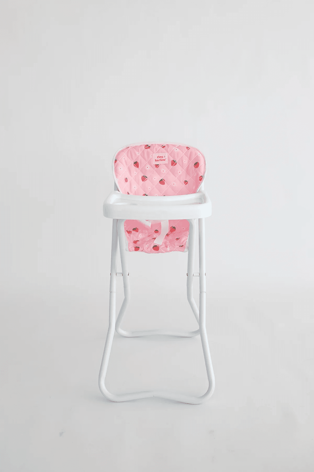 Tiny Harlow doll high chair in Strawberry Picnic