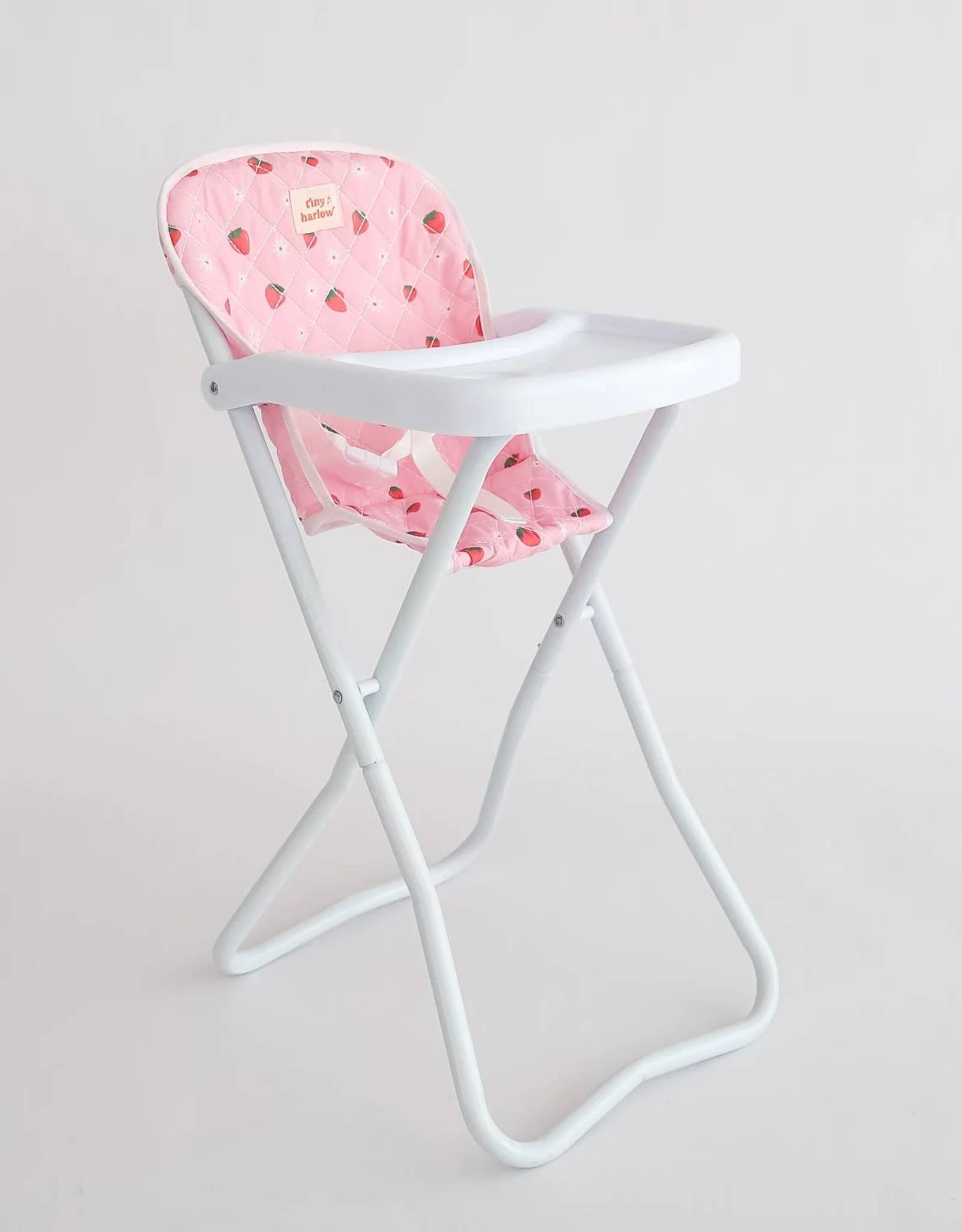 Tiny Harlow doll high chair in Strawberry Picnic
