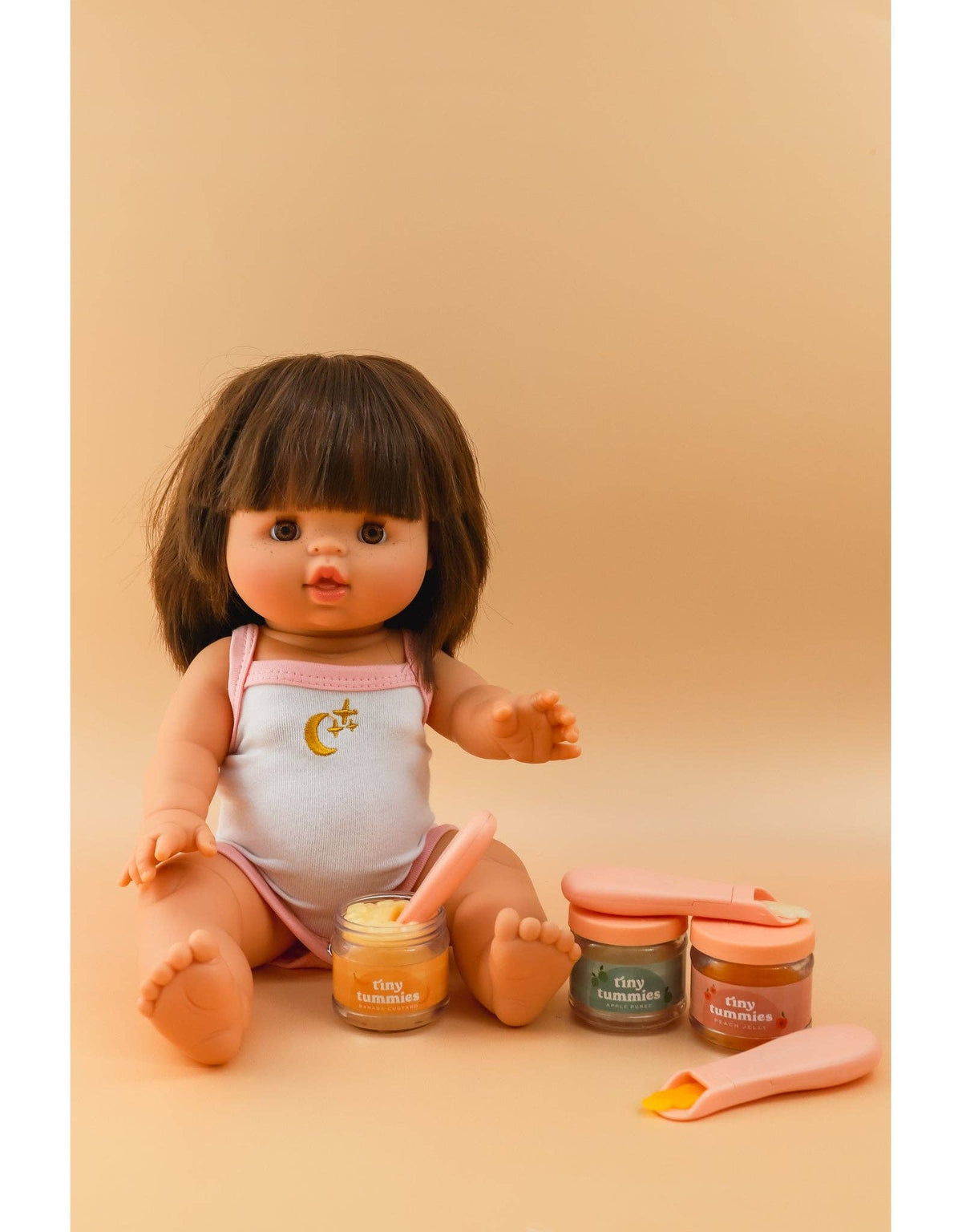 Tiny Harlow - Tiny Tummies - Chocolate pudding - Jar and spoon Tiny Harlow