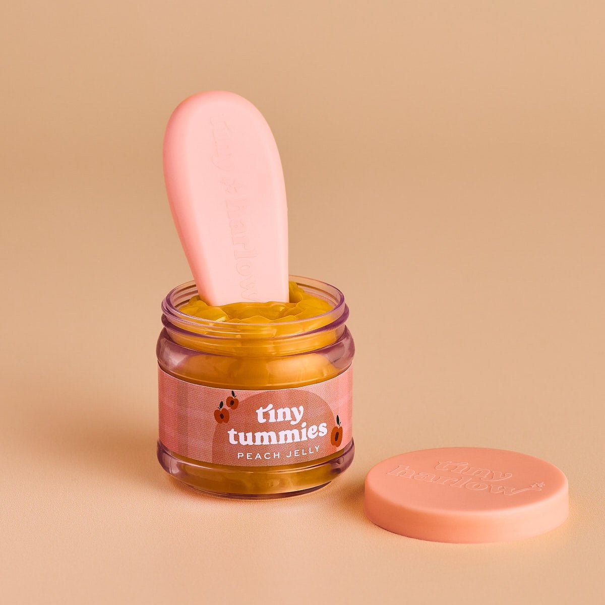 Tiny Harlow Tiny Tummies Peach Jelly Jar & Spoon