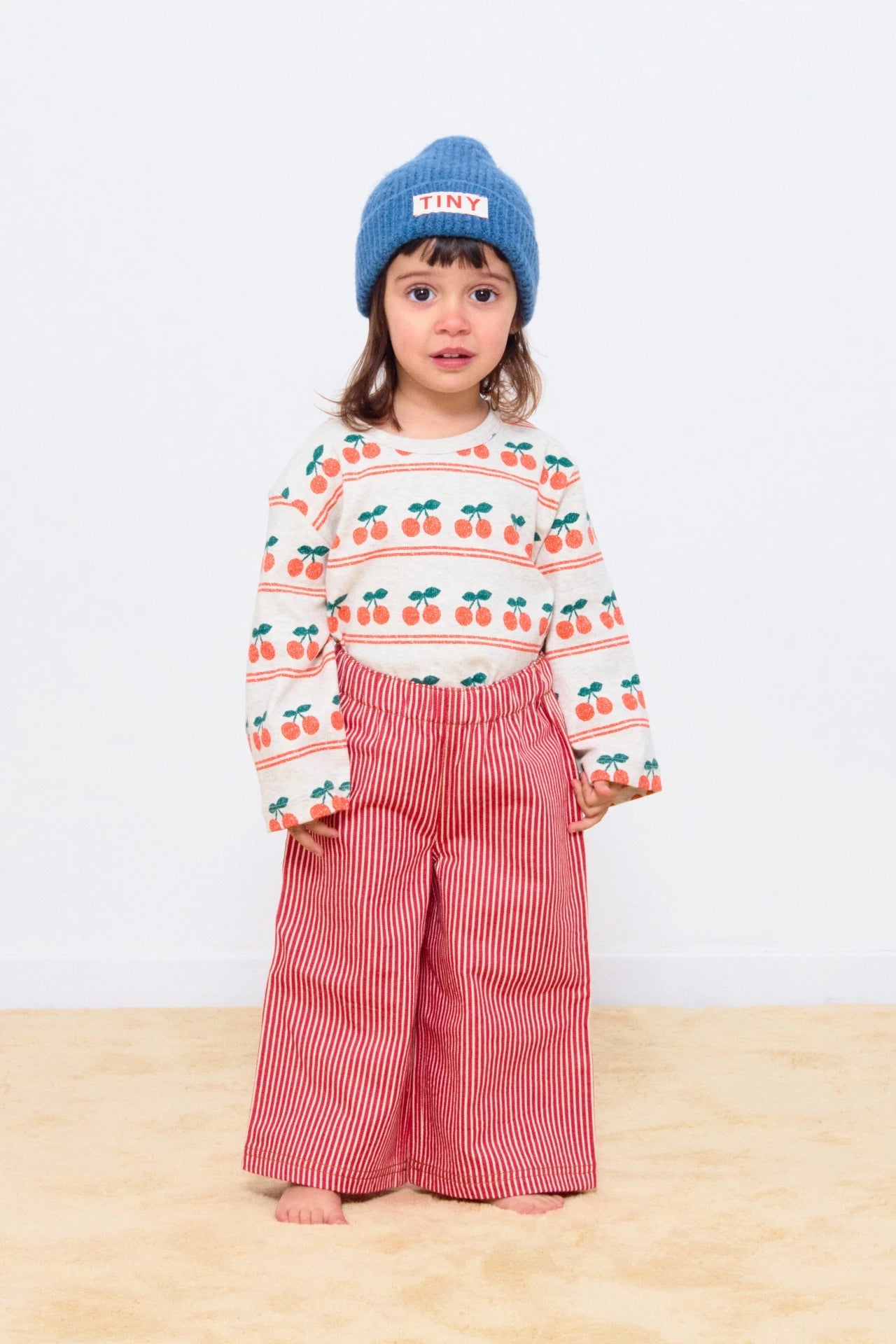 Tinycottons Cherry Pattern Rib Baby tee Tinycottons