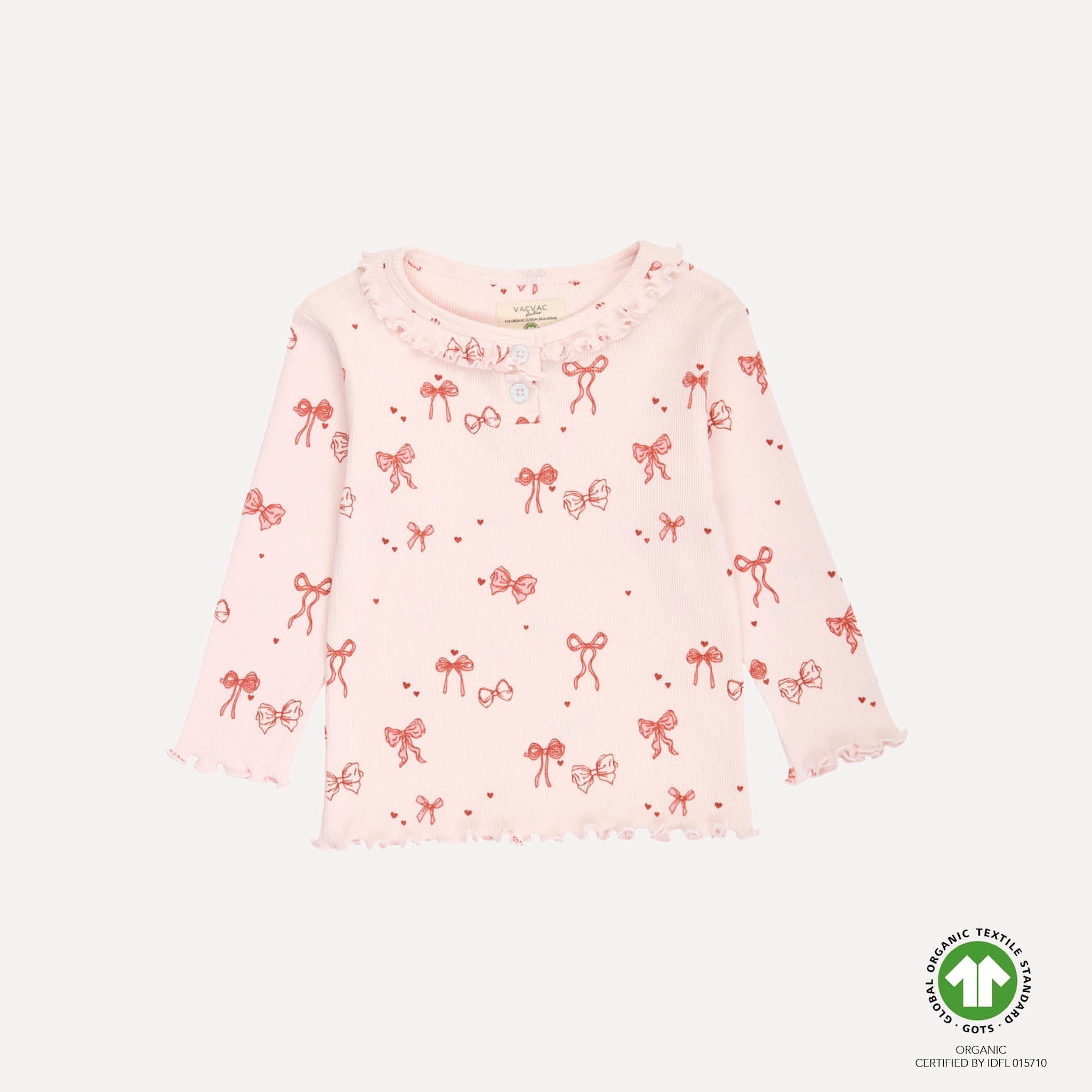 VACVAC Belle Rib Blouse LS – Organic Long Sleeve Baby Blouse VACVAC