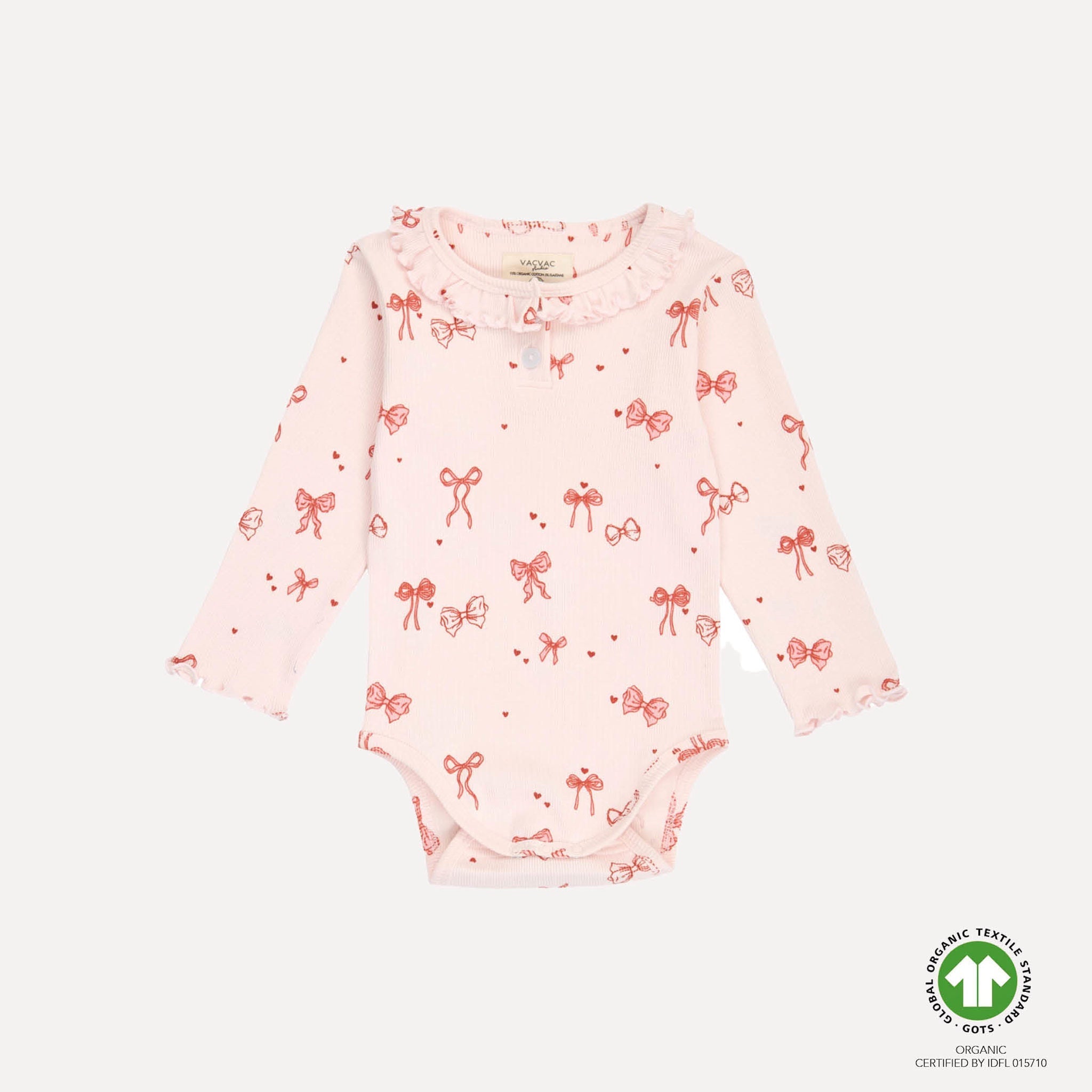 VACVAC Belle Rib Bodysuit LS – Organic Long Sleeve Baby Bodysuit VACVAC