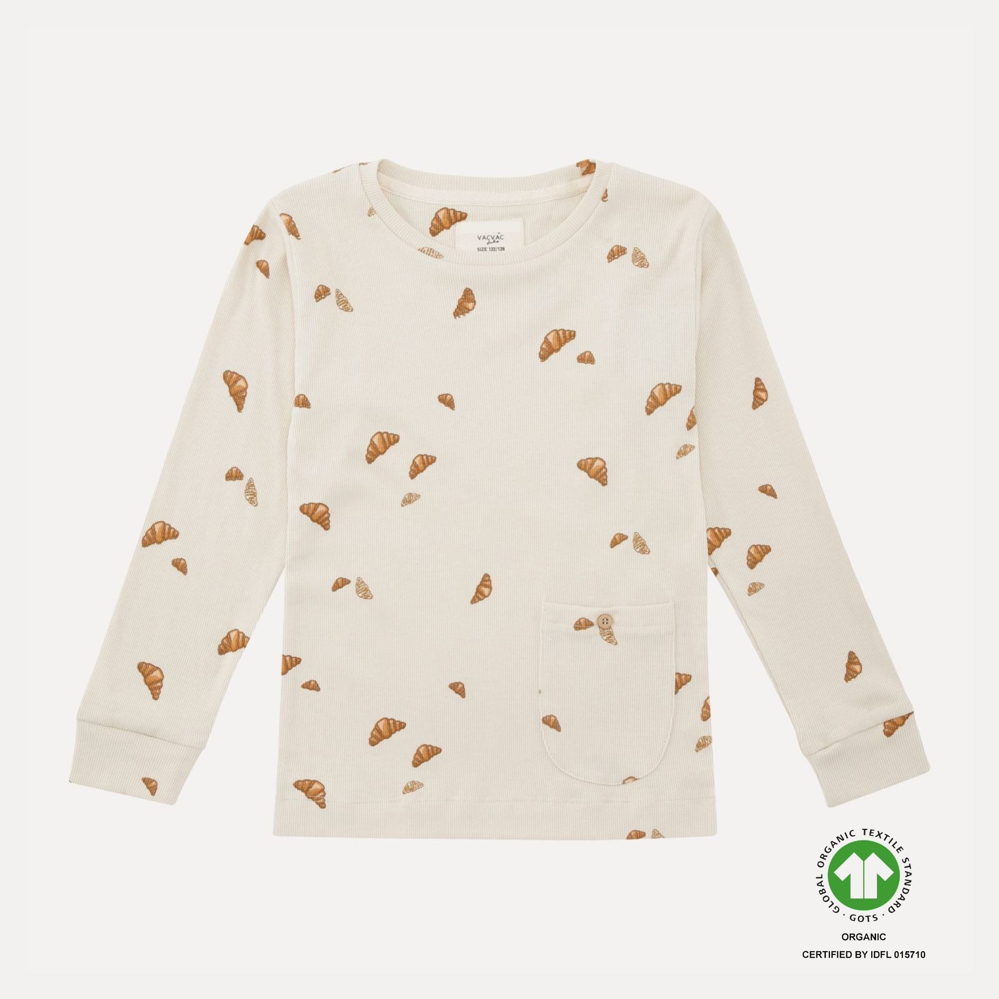 VACVAC Ello Rib Top LS – Croissant Mini | Organic Baby Top VACVAC