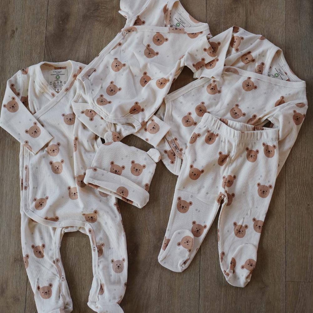 VACVAC Toulon NB Crossover Bodysuit – Teddy Tumbles | Organic Cotton Baby Bodysuit VACVAC