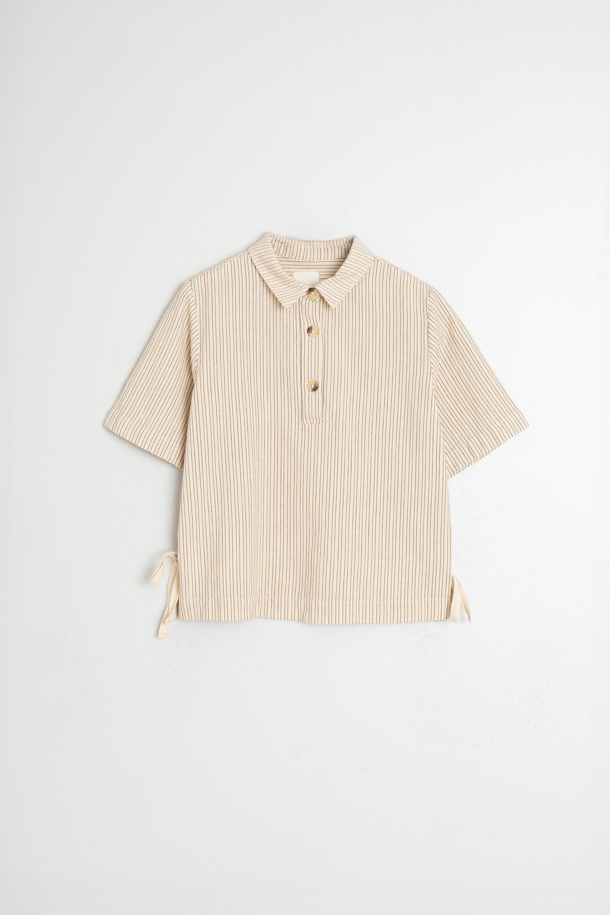Indi & Cold Striped Polo Shirt with Side Ties