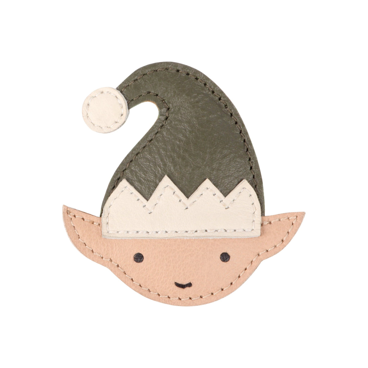 Wonda Hairclip | Elf | Olive Leather Donsje