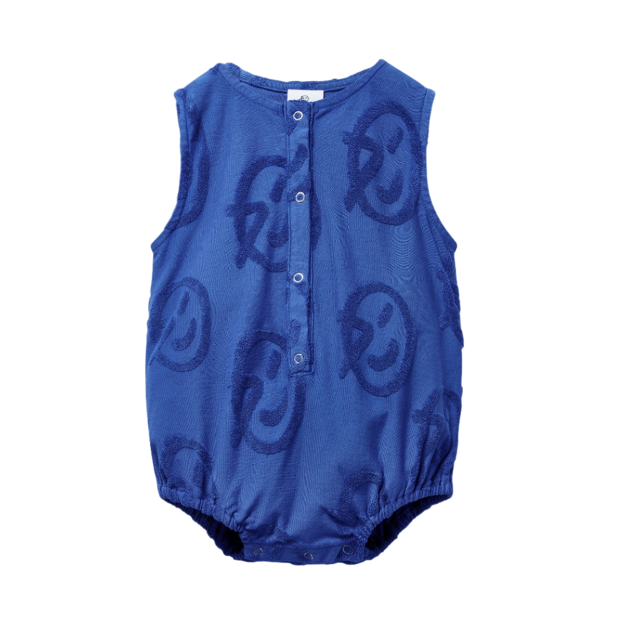 Wynken Mini Jersey Romper - Blue Logo Wynken
