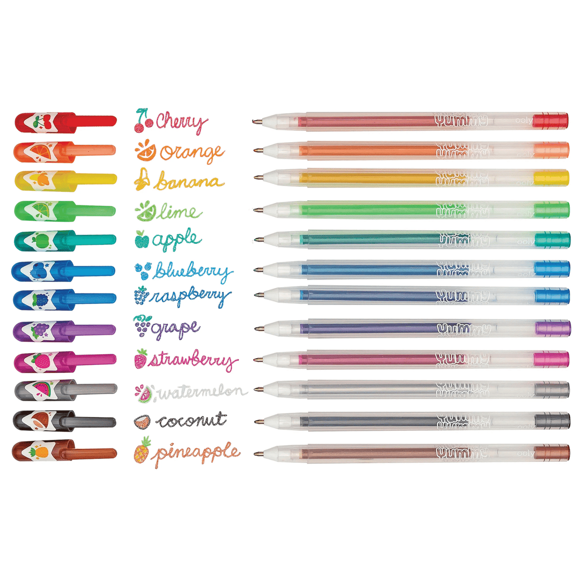 Yummy Yummy Scented Glitter Gel Pens - Set of 12 OOLY