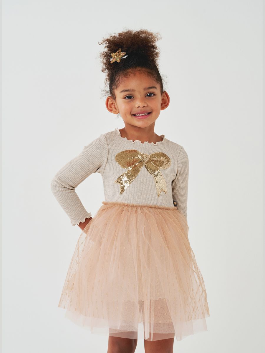 Petite Hailey - Quincy Bow Tutu - Gold