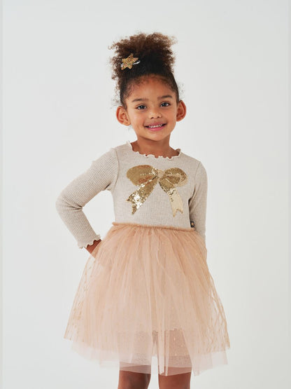 Petite Hailey - Quincy Bow Tutu - Gold