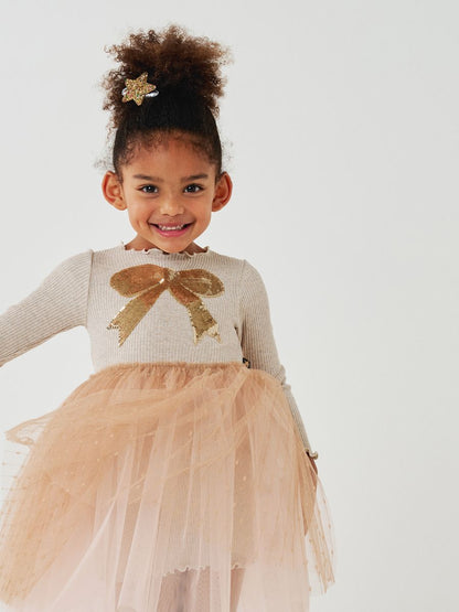 Petite Hailey - Quincy Bow Tutu - Gold