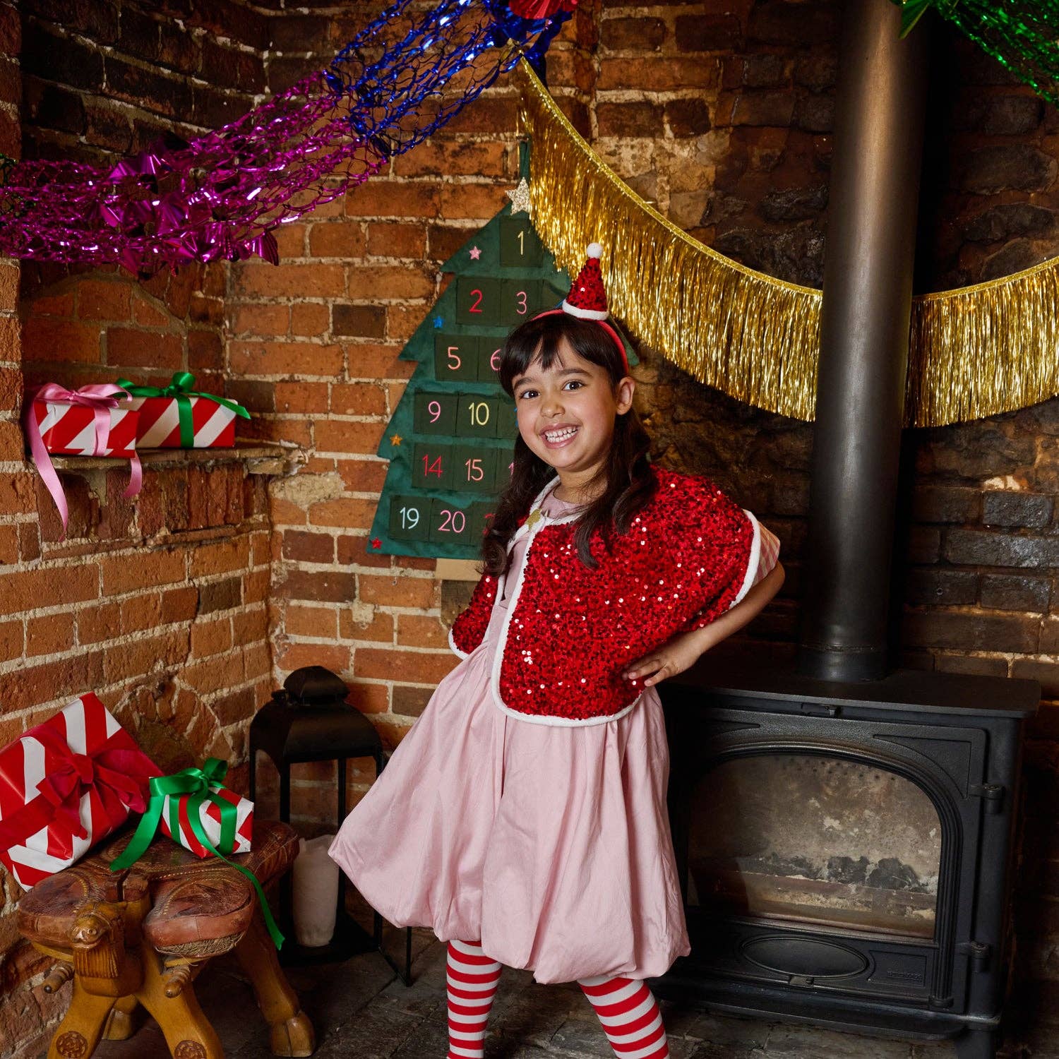 Rockahula - Sequin Velvet Santa Headband