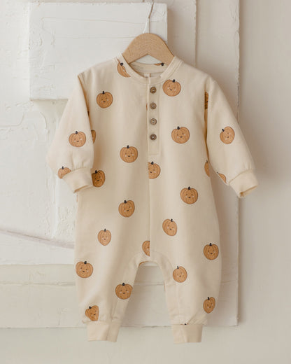 Quincy Mae Relaxed Fleece Jumpsuit - Pumpkins - official product image 5