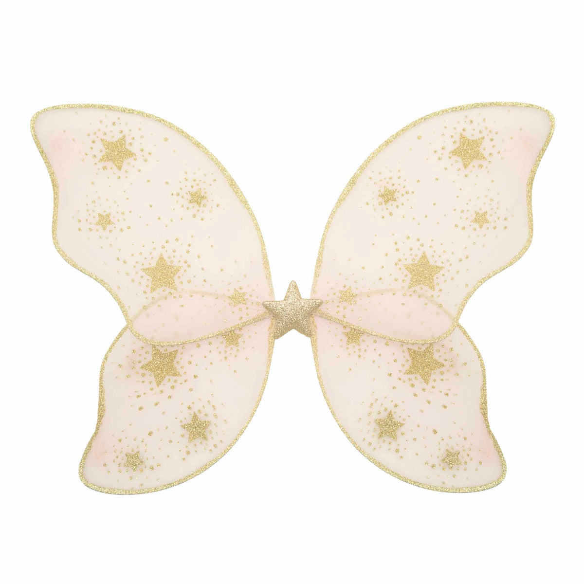 Mimi &amp; Lula Starry Night Wings in pink with gold glitter stars
