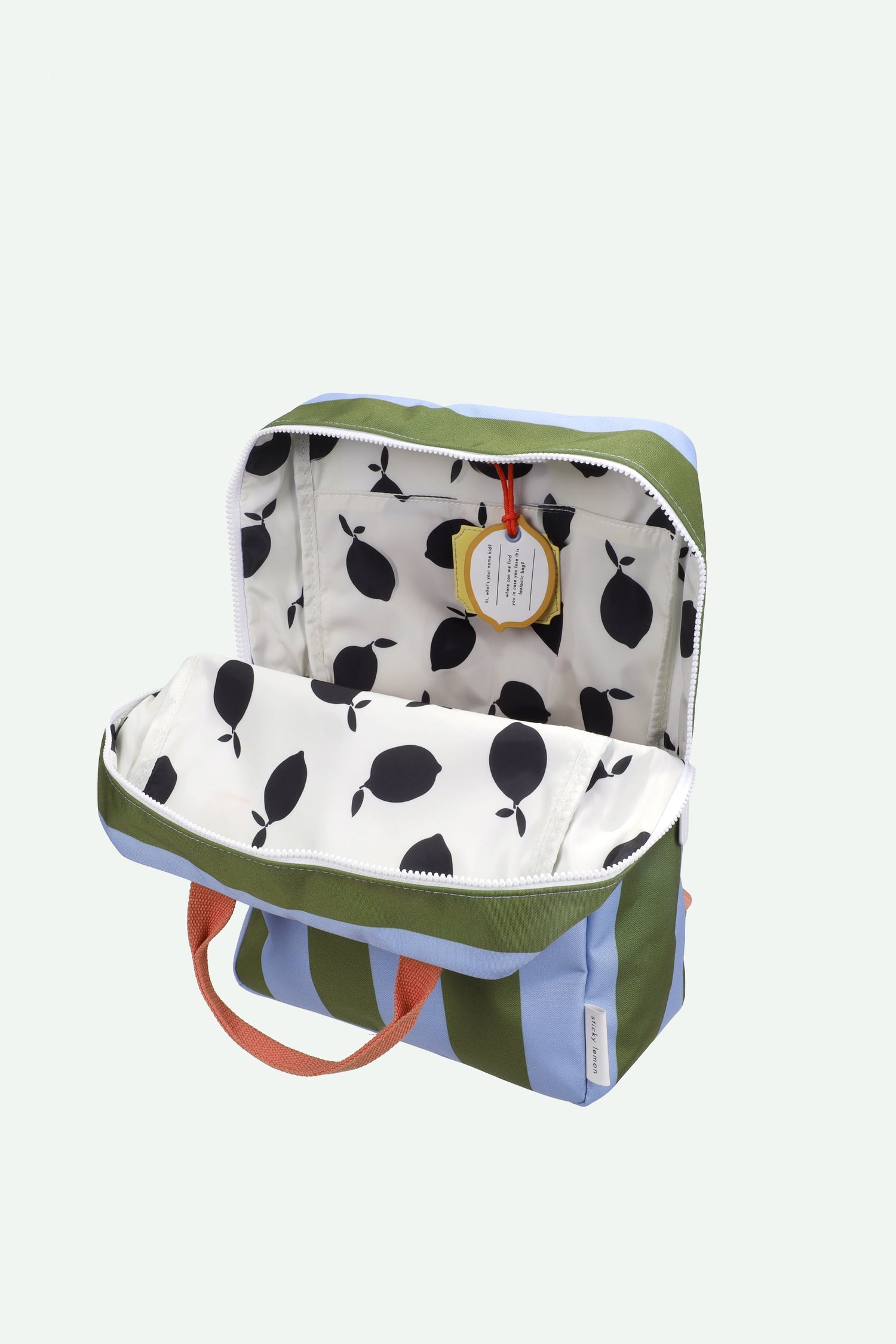 Sticky Lemon Large Backpack – Stripes Tickling Grass + Cloud Blue