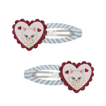 Mimi &amp; Lula Scalloped kitty hair clips