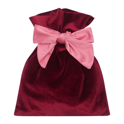 Mimi &amp; Lula burgundy gifting pouch with hair accessories