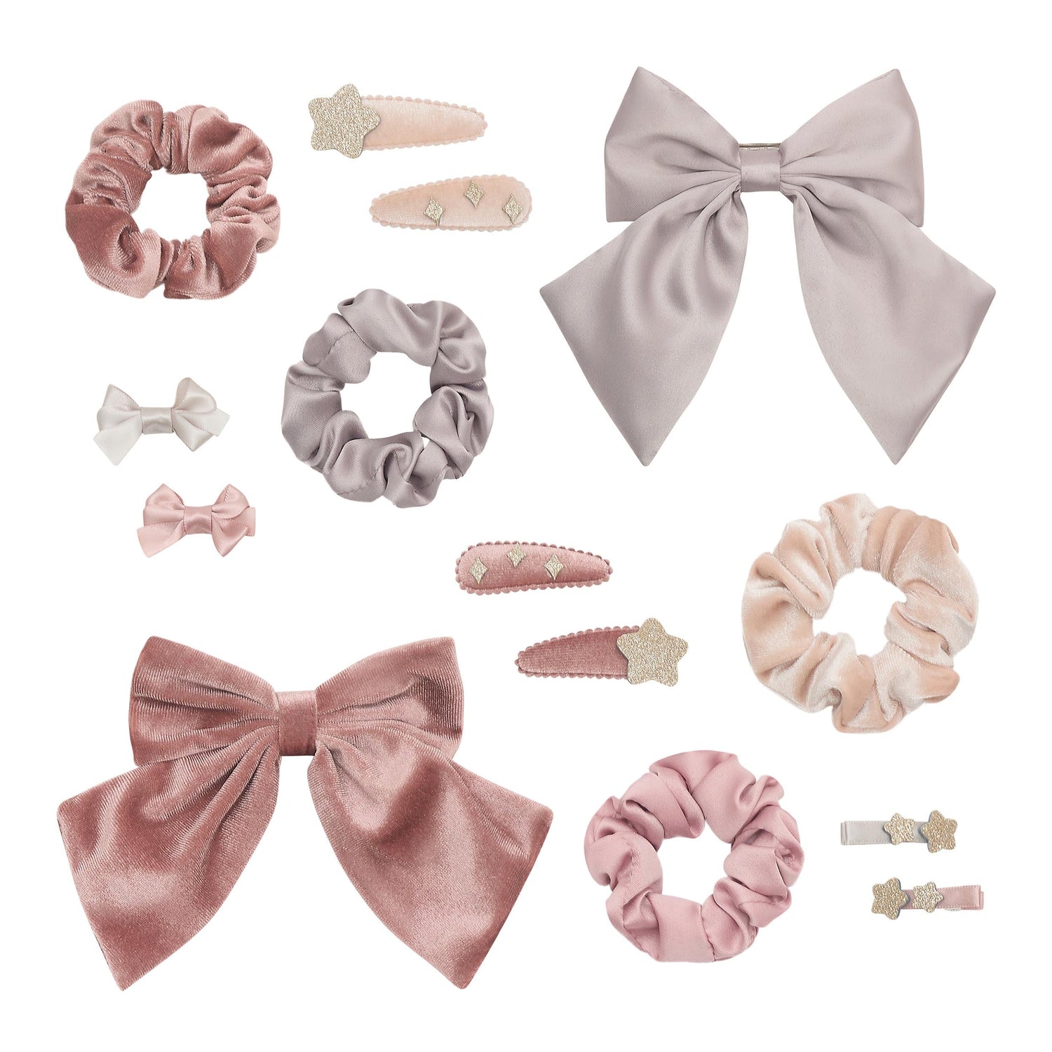 Hair accessories inside Mimi &amp; Lula pink gifting pouch