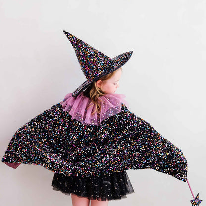 Mimi &amp; Lula Ruffle dazzle sequin cape