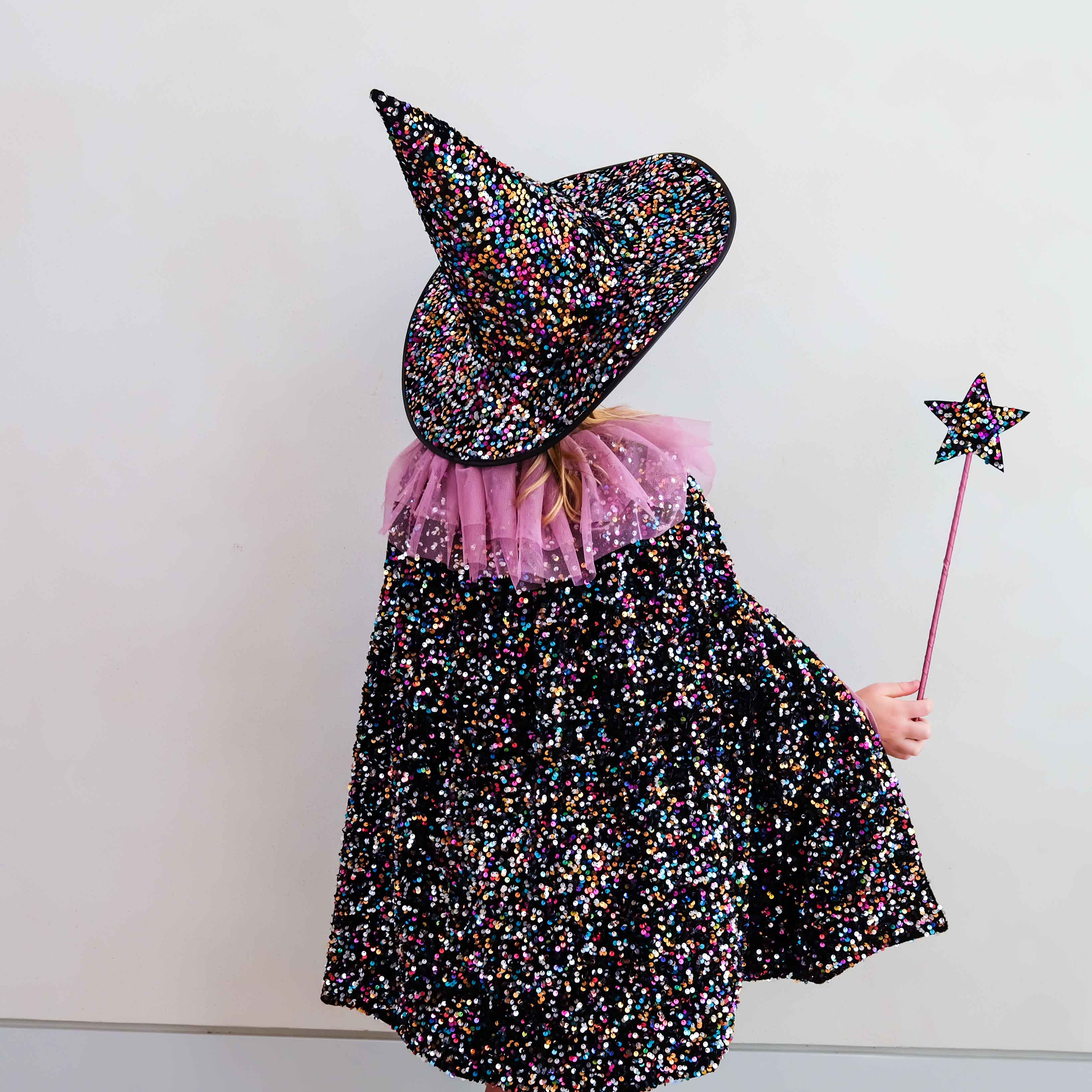 Mimi &amp; Lula Ruffle dazzle sequin cape