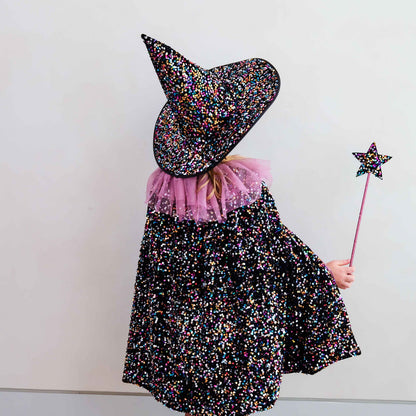 Mimi &amp; Lula Ruffle dazzle sequin cape